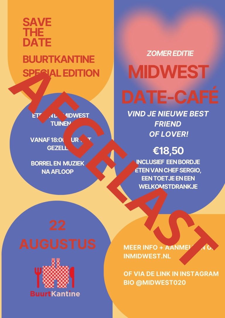 Buurtkantine special edition AFGELAST